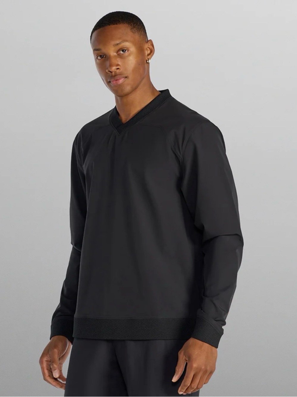 Brand New BYLT Arc Lightweight V-Neck Pullover Golf Jacket Black Medium